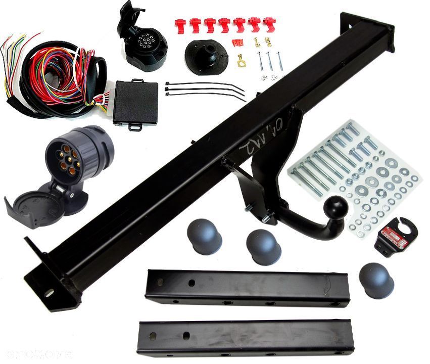 HAK HOLOWNICZY + MODUŁ + WIĄZKA + GNIAZDO 13P + ADAPTER 13PIN/7 DO SAMOCHODU AUDI Q5 1 8R B8 - 6
