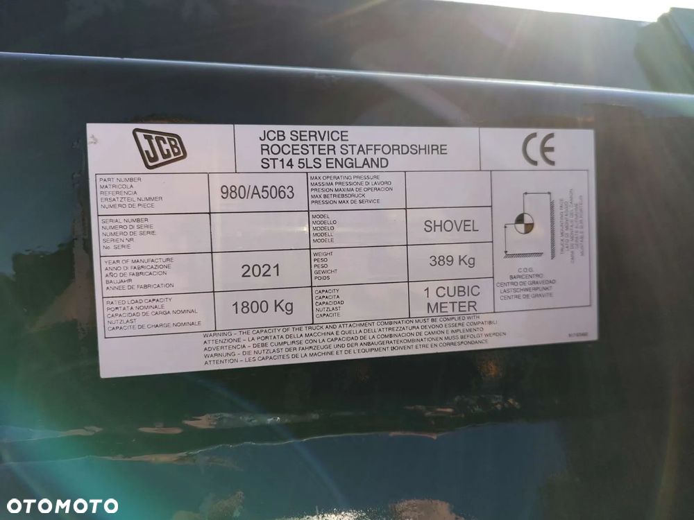 Łyżka ORG + lemiesz JCB 230 cm 1m3 JCB 540,530,531 - 5