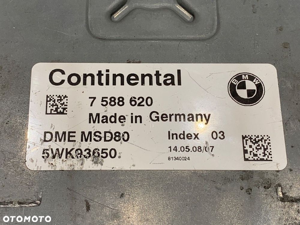 KOMPUTER SILNIKA  BMW 5 (E60) 2003 - 2010 530 i 200 kW [272 KM] benzyna 2007 - 2009 7588620 - 4