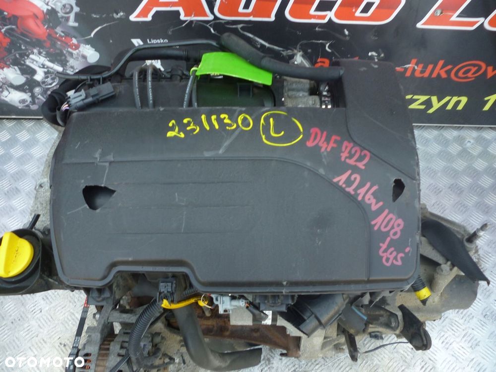 SILNIK RENAULT CLIO 1.2 16V D4F722 108 TYS - 2