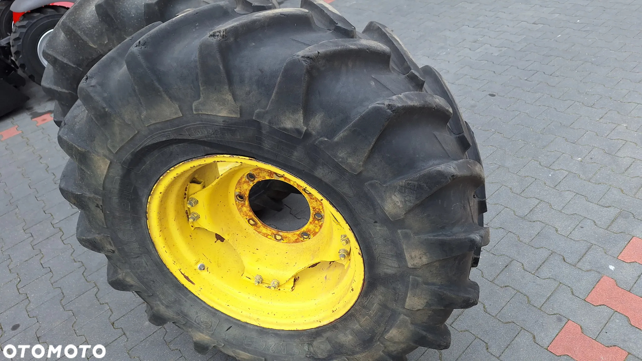 john 6506 6600 6400 koła przód felgi opony 16,9r24 16.9 r 24 Michelin 420/85r24 - 3