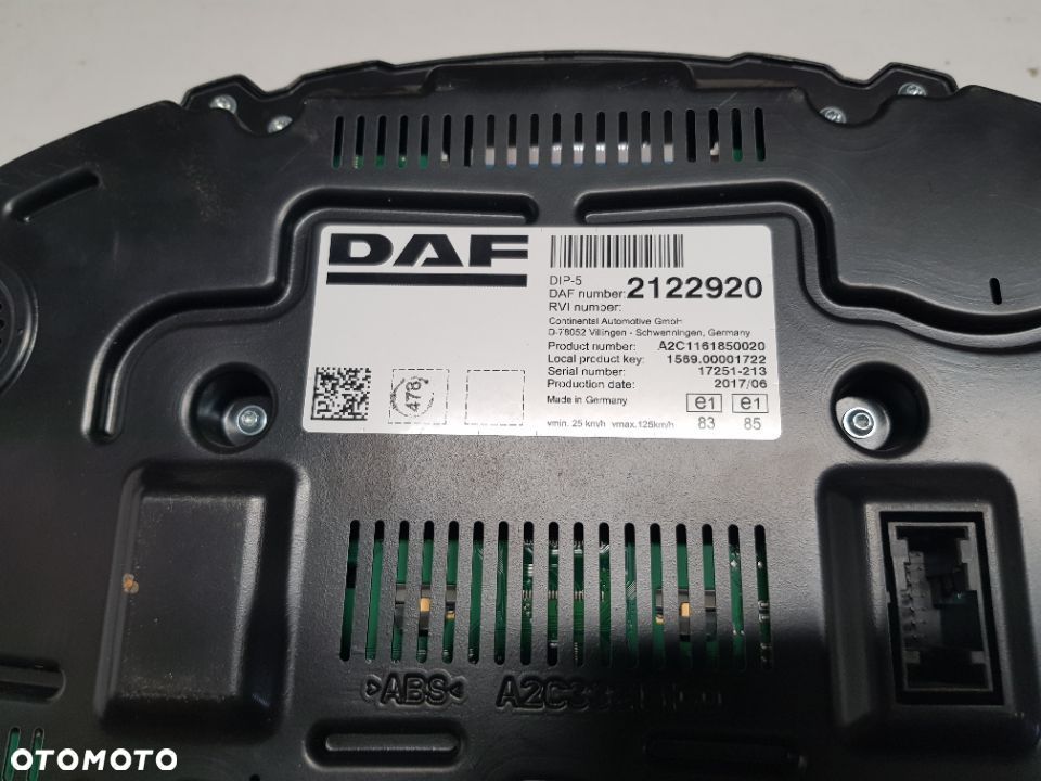LICZNIK DESKA DAF XF 106 2122920 2017 ROK - 3
