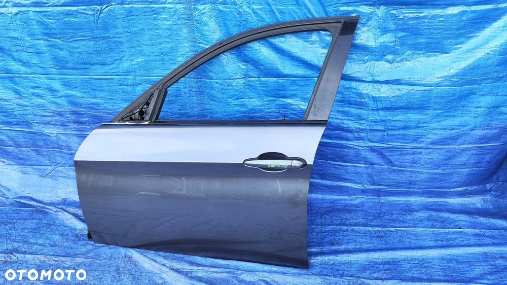 DRZWI LEWY PRZÓD PRZEDNIE KOMPLETNE SPARKLING GRAPHITE A22 ORYGINALNY LAKIER BMW E90 E91 - 1