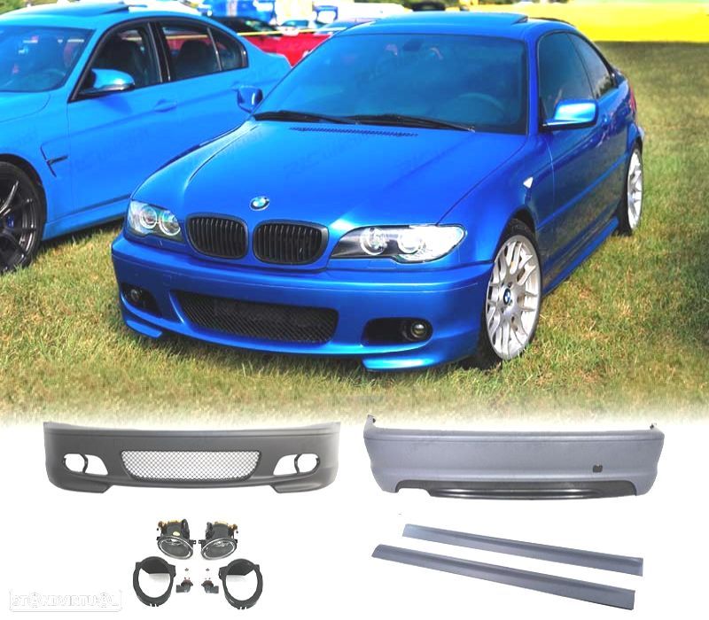 KIT DE CARROÇARIA BMW E46 99-07 LOOK M2 SEM PDC - 1