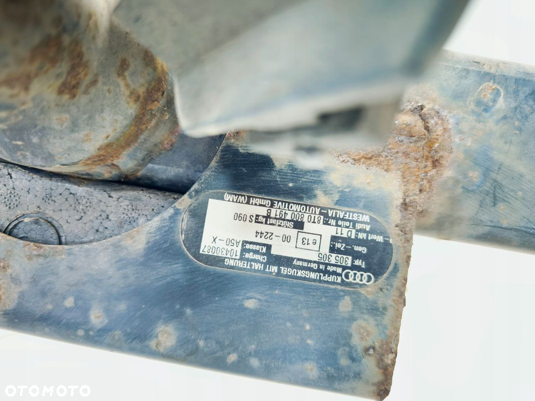 HAK HOLOWNICZY WYPINANY AUDI A4 B8 A5 8T 8T0800491B ORYGINAŁ - 9