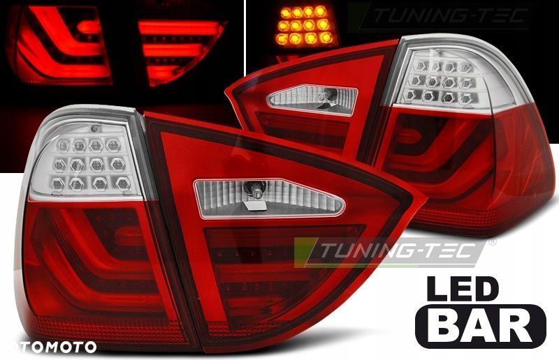 Lampy tylne kpl Led Bar Neon Tuning Red Bmw 3 e91 kombi touring 2004-2008 - 2
