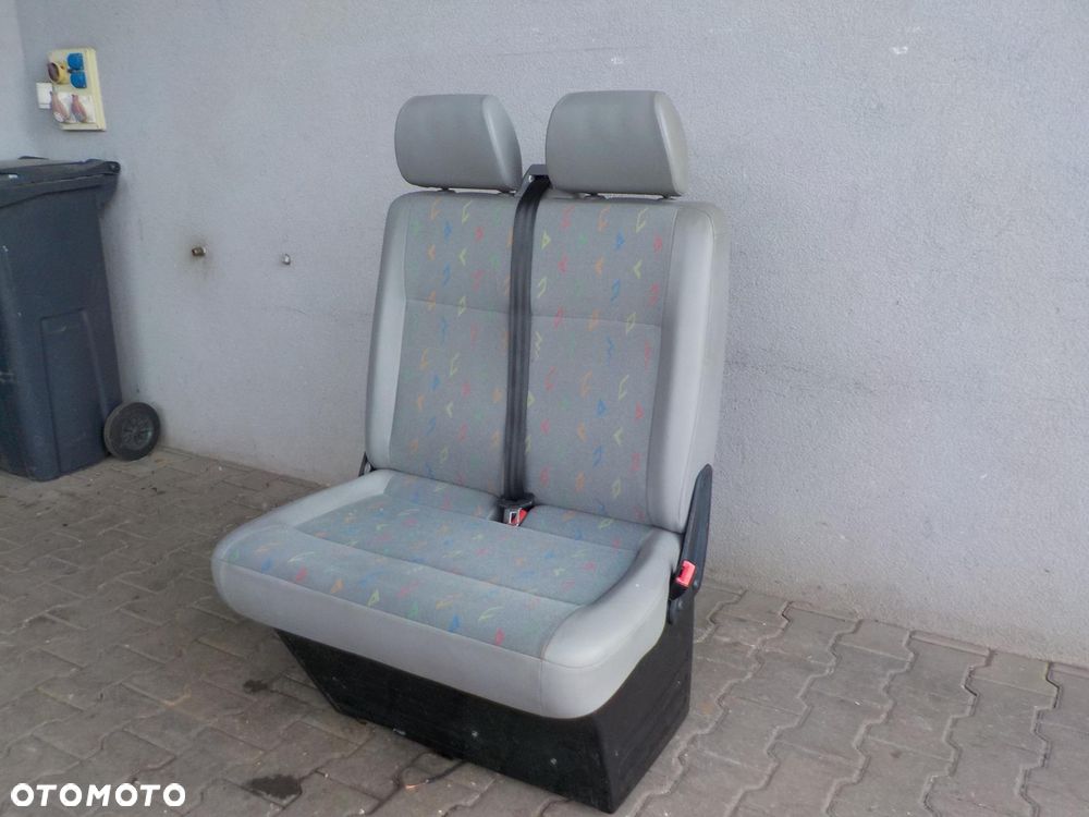 VW T5 FOTEL PODWÓJNY PASAŻERA PRZÓD DWÓJKA INKA - 2