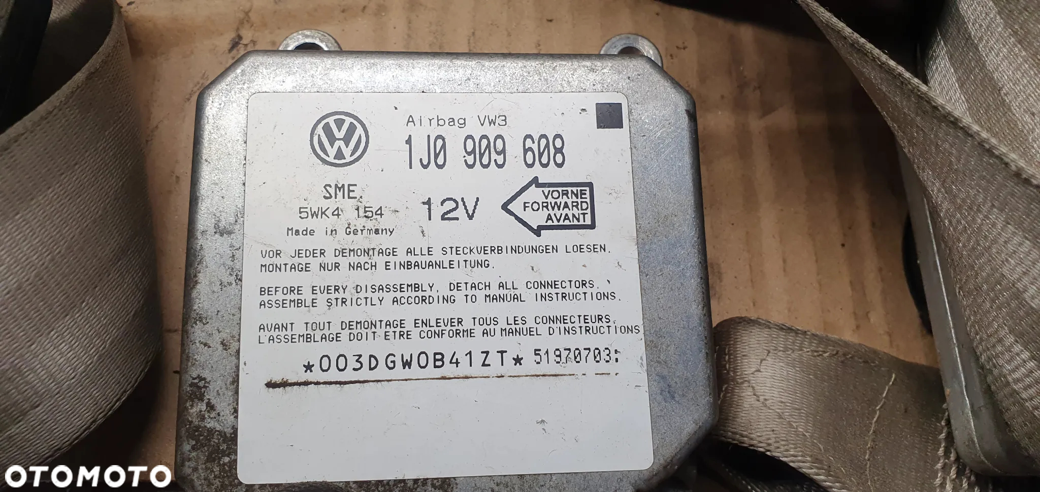 Zaślepka konsoli poduszki pasy AIRBAG zestaw naprawczy VW New Beetle - 7