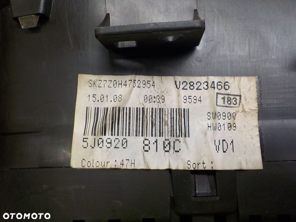 SKODA FABIA II ROOMSTER LICZNIK ZEGARY 5J0920810C - 2