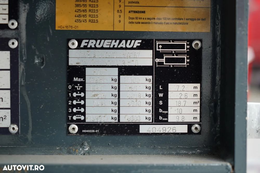 Fruehauf / REMORCA / TRAVERSE / AXLE SAF / 2022 / - 25