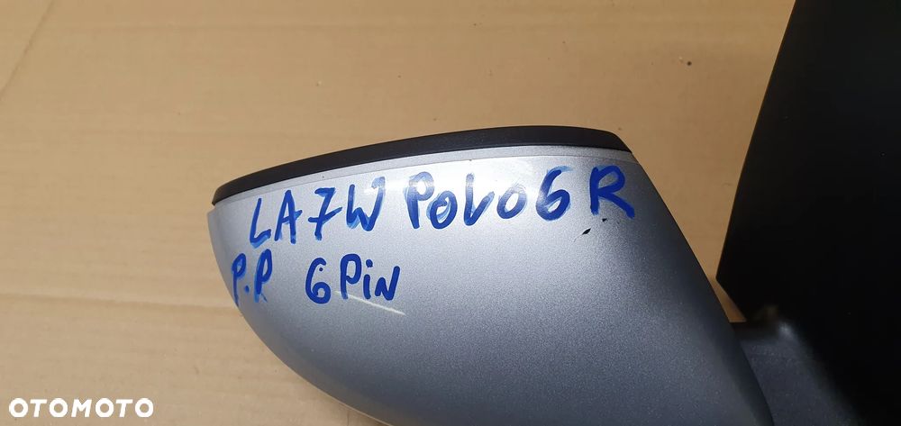 Lusterko zewnętrzne prawe 6 PIN 6 Pinów VW Polo V 6R LA7W 6C1857502C - 9