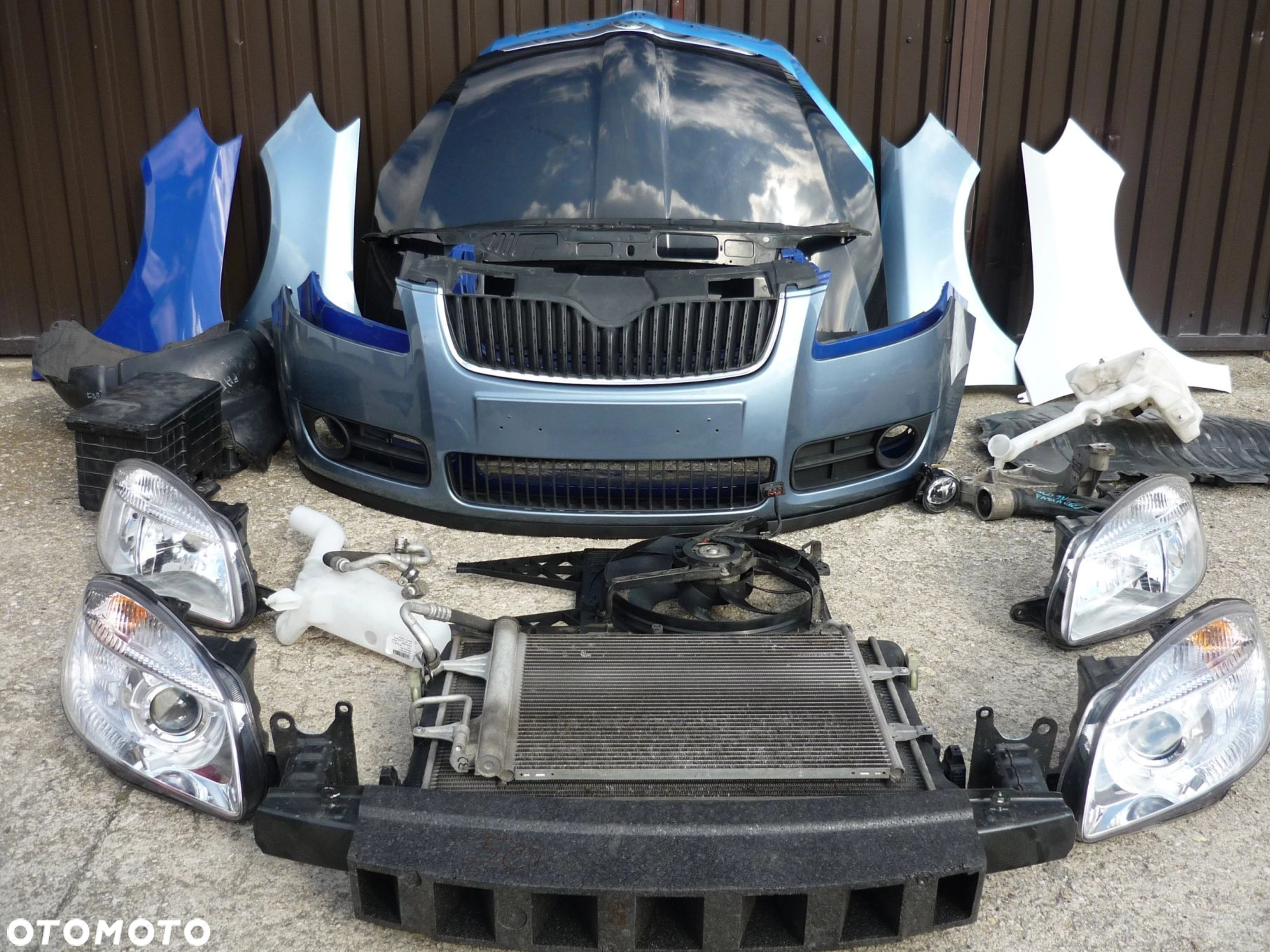 MASKA ZDERZAK GRILL BŁOTNIK LAMPA PAS BELKA SKODA FABIA 2 II + ROOMSTER - 2
