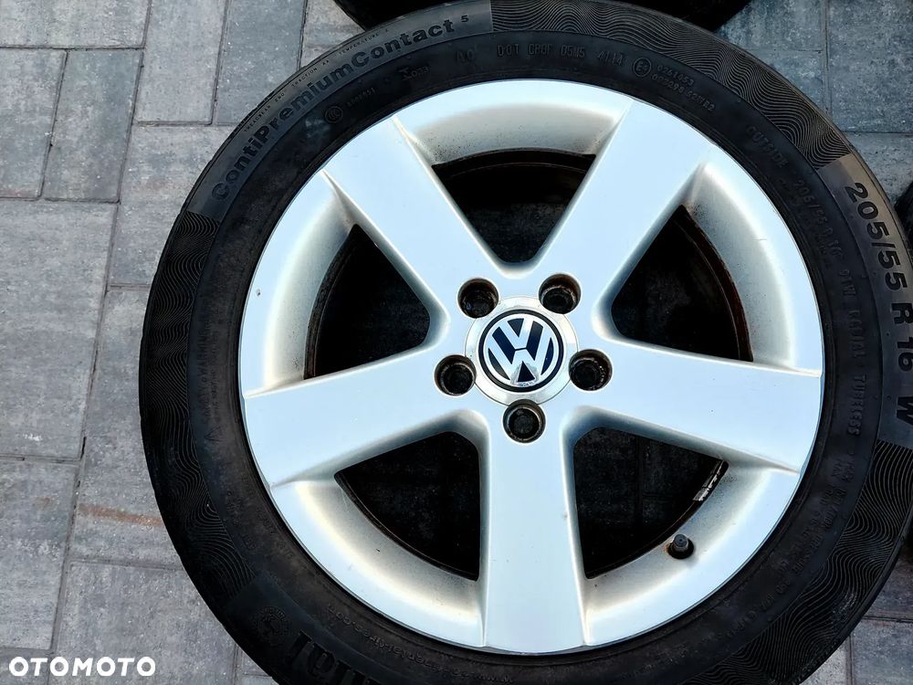FELGI Z OPONAMI KOŁA ALUMINIOWE VW GOLF V AUDI SEAT SKODA FORD R16 5X112 ET37 57,1 mm OPONY 205/55 R15 LATO NR43 - 3