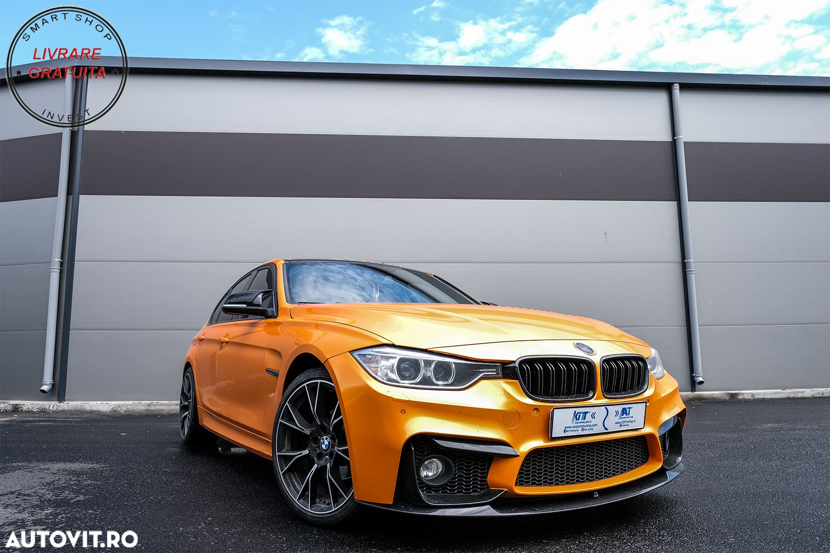 Grile Centrale BMW Seria 3 F30 (2011+) Piano Black M Design- livrare gratuita - 10