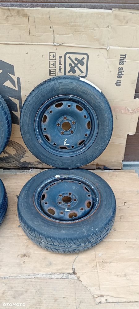 Felgi stalowe z oponami koła 5J ET35 165/70 R14 5X100 VW Polo Fabia 6Q0601027H - 3