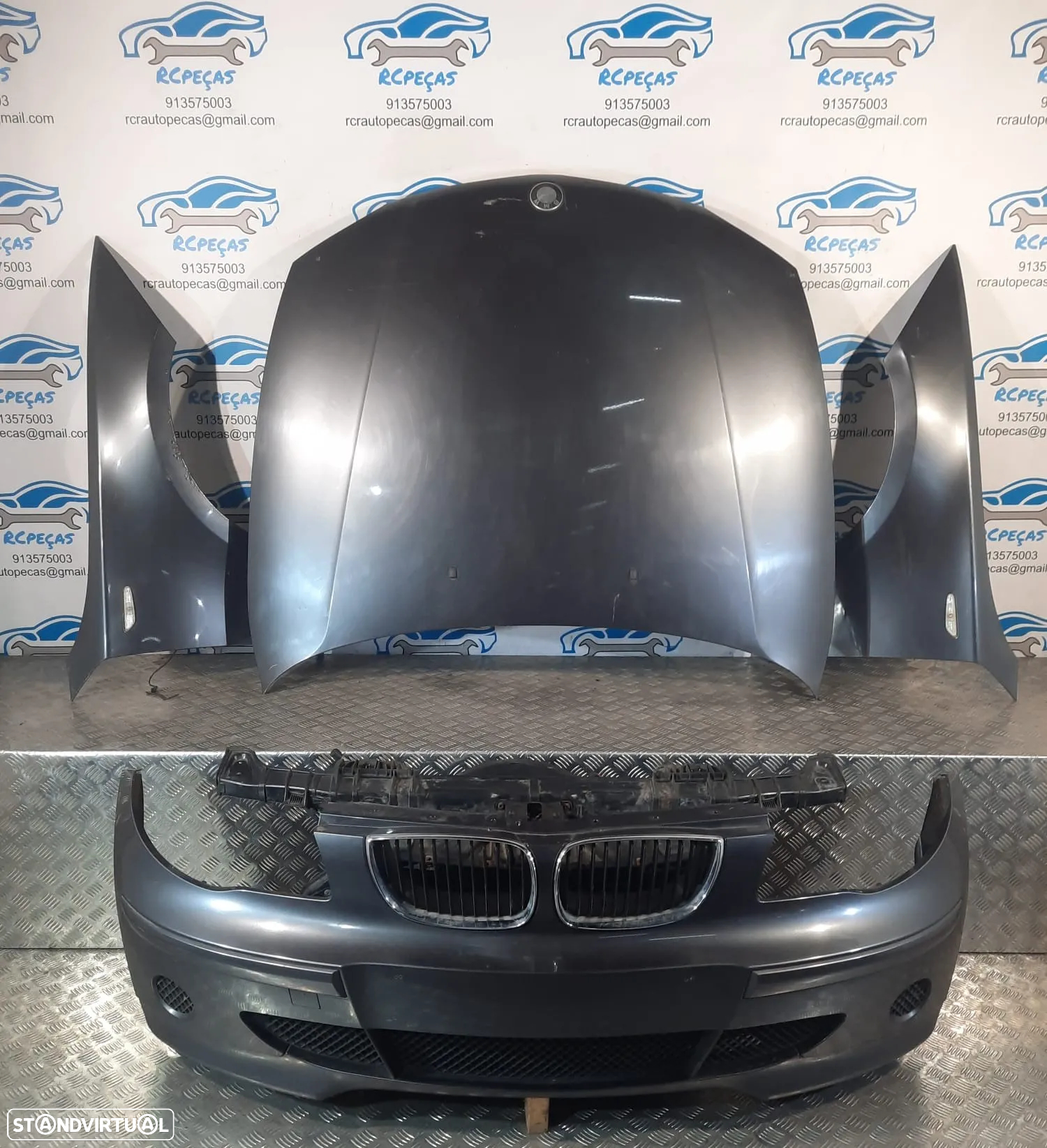 FRENTE COMPLETA BMW SERIE 1 E87 E81 PRE LCI PRE-LCI CAPOT PARACHOQUES GUARDA-LAMAS OTICAS RADIADOR VENTILADOR FRENTE FIBRA REFORÇO - 24
