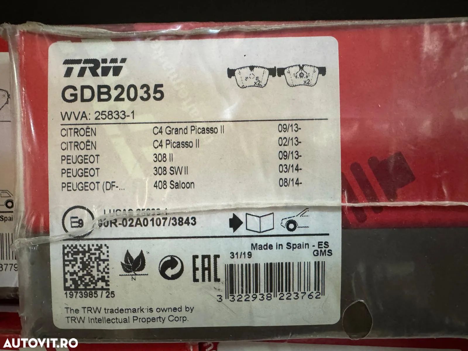 GDB2035 | Set Placute Frana | Citroen C4 - 1