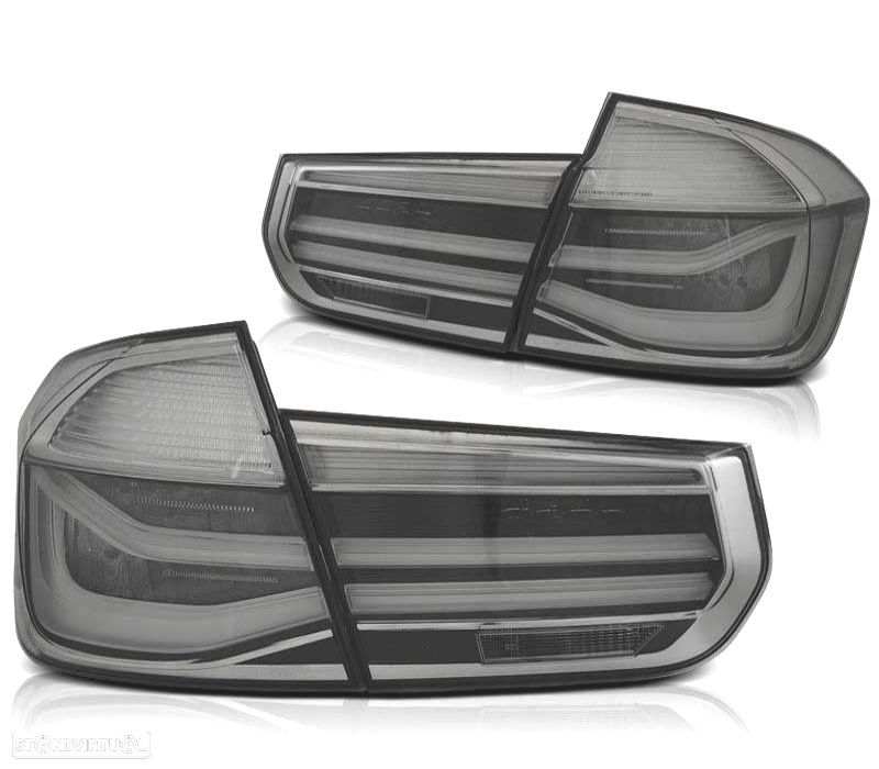 FAROLINS TRASEIROS BMW F30 11-15 BERLINA TUBE LIGHT FUMADOS - 1
