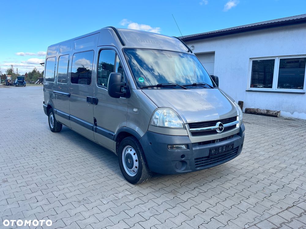 Opel Movano / L3H2 / Master / 2.5 D / 145 KM / brygadówka / doka / 6 osób / klima / WEBASTO / z Niemiec / Super stan - 5