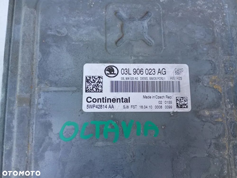 sterownik silnika komputer skoda octavia ii lift 1.6 tdi 2011r 03l906023ag - 2