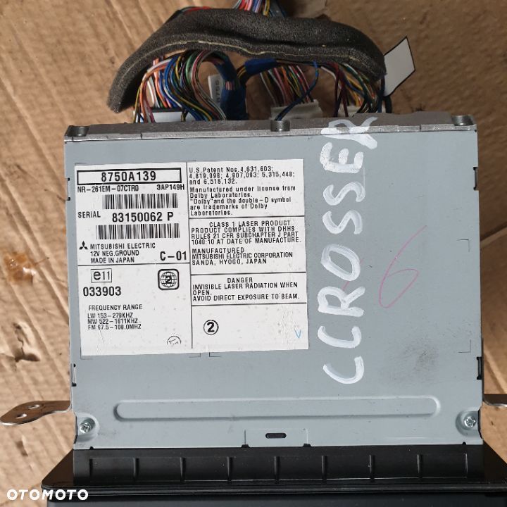 CITROEN C-CROSSER RADIO NAWIGACJA 8750A139  09R - 2