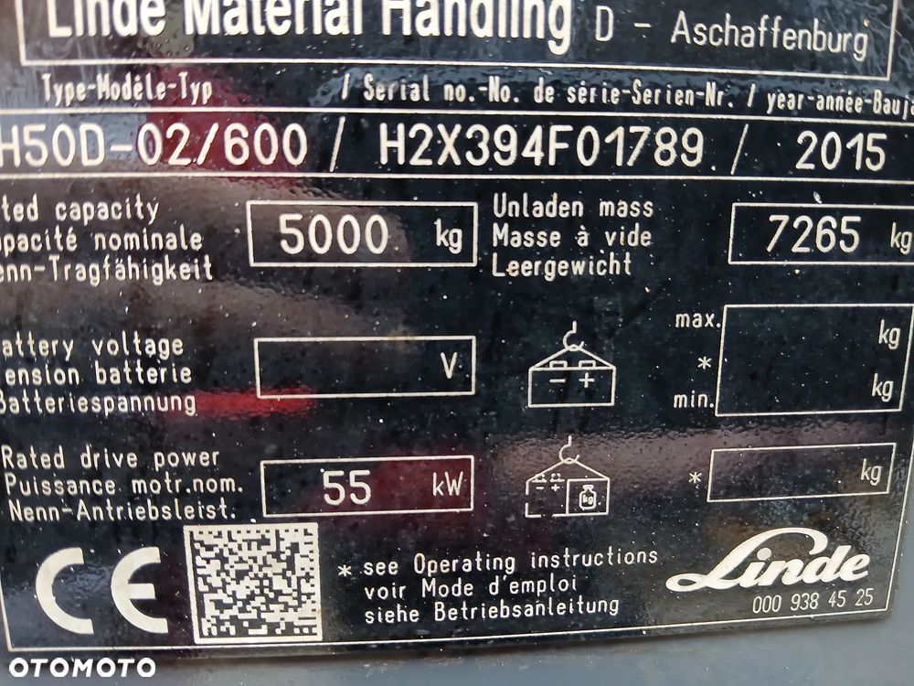 Linde H50D-02/600 2015rok kabina przesuw - 8