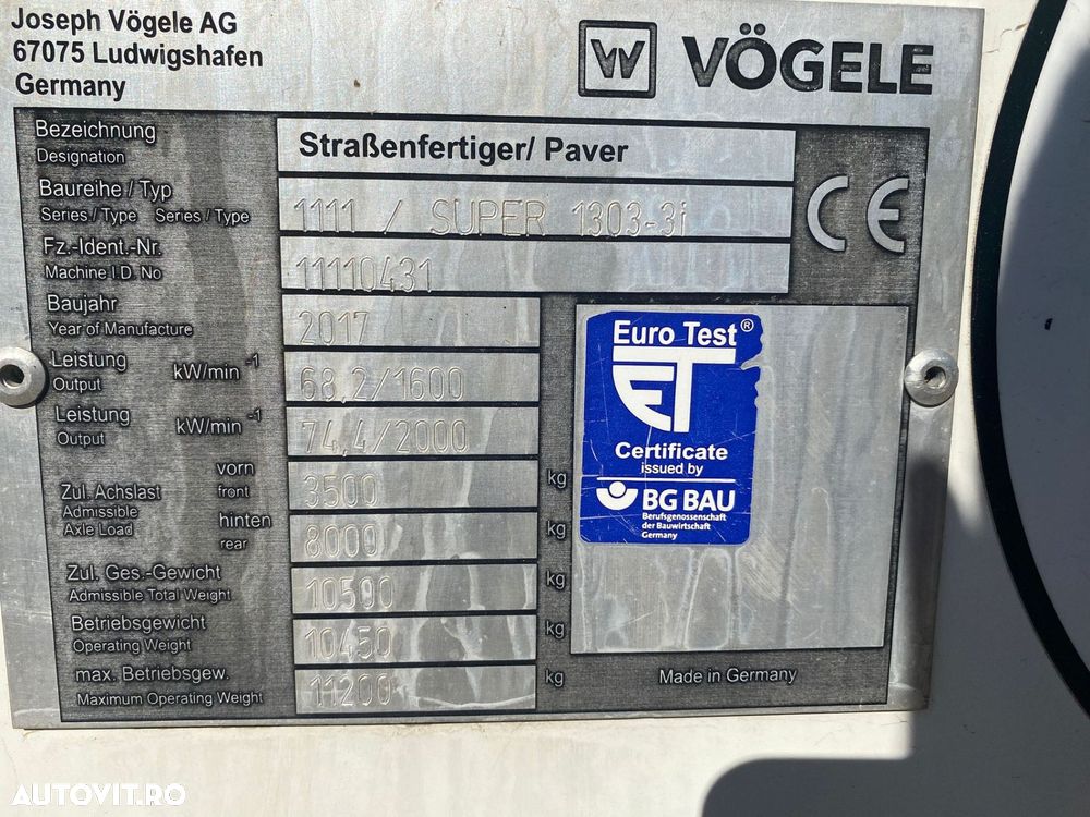 Vogele Super 1303-3i Finisor Asfalt - 3