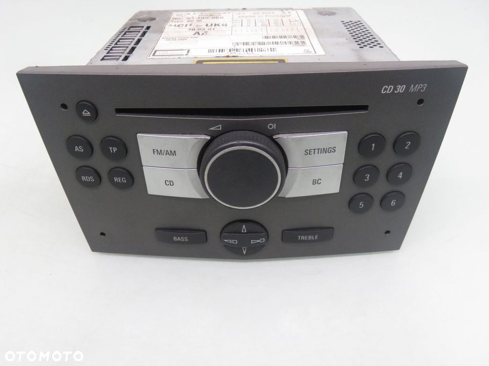 RADIO CD30 OPEL ASTRA III H 93180959 13111165 102487000 - 9