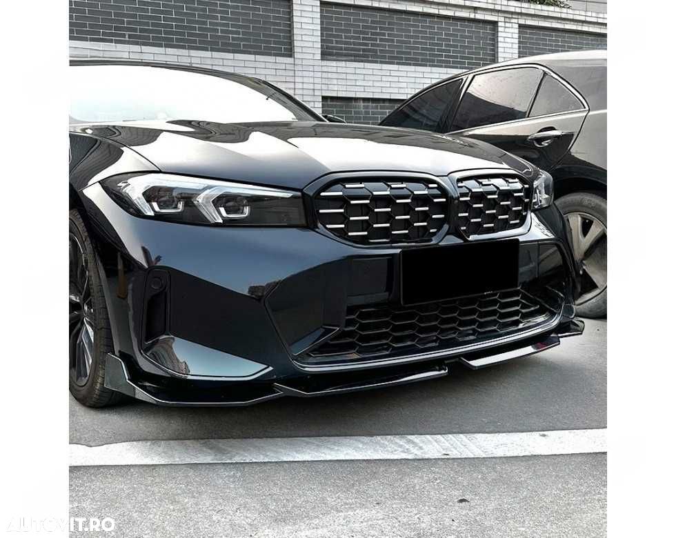 Prelungire Lip Bara Fata M BMW Seria 3 G20 G21 Facelift, Negru Lucios - 3