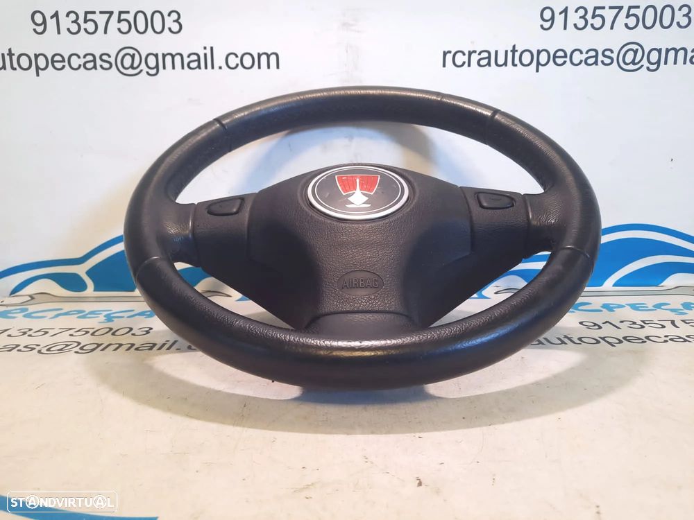 VOLANTE GUIADOR COMPLETO ROVER 414 CTD0263XXX 25 45 200 PELE AIRBAG - 3