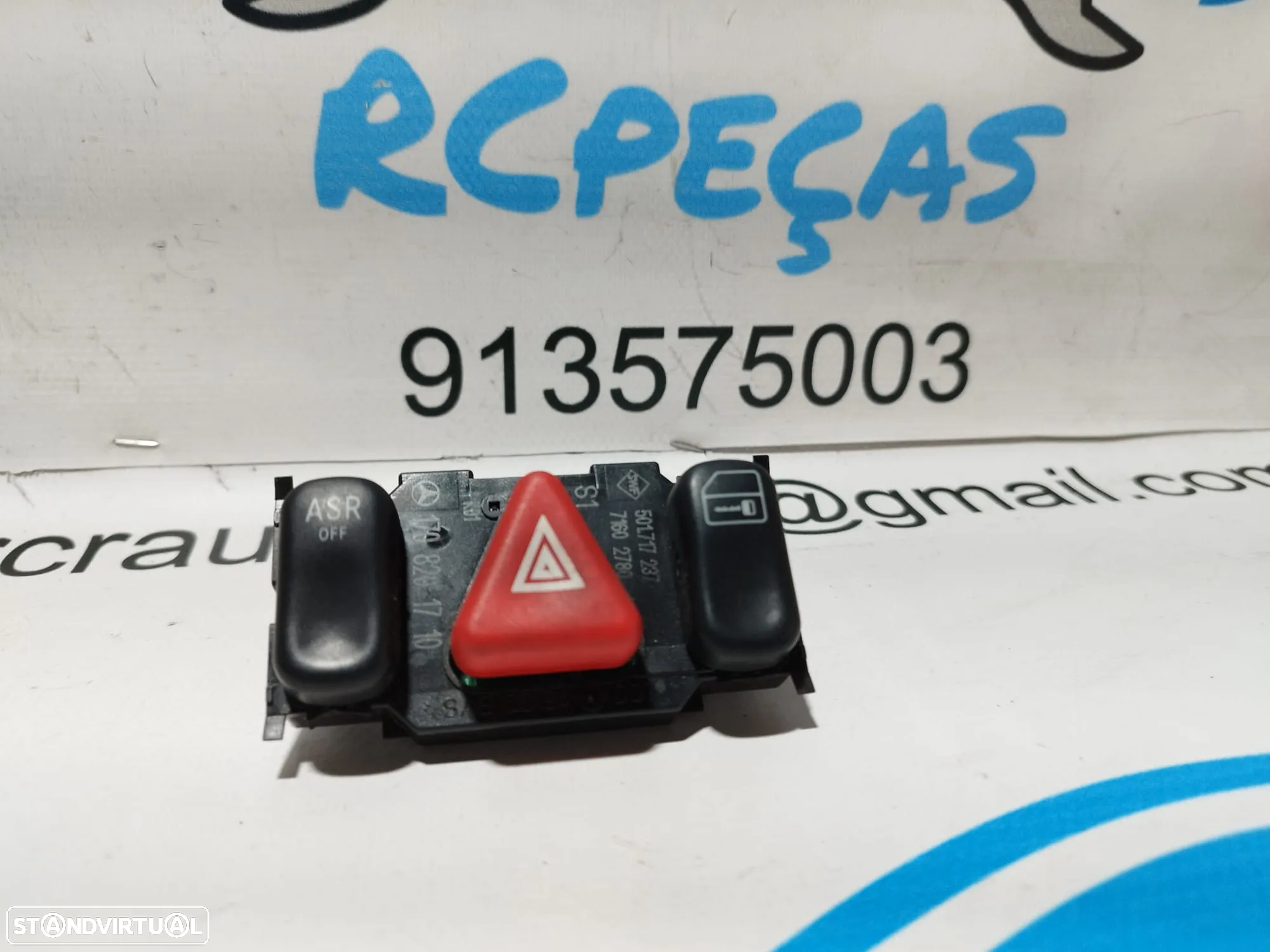 MODULO SWITCH BOTÃO QUATRO 4 PISCAS ASR TRANCAR /DESTRANCAR MERCEDES SLK R170 1708201710 - 2