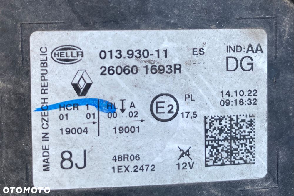 RENAULT CAPTUR 2 II  2022r 2 sztuki Kompletna LAMPA PRZEDNIA PRAWA LEW REFLEKTOR PRAWY lewy PRZÓD FULL LED  LEDOWY  EUROPA FULLLED lampy przednie reflektory 260104900R 260601693R Wwa - 20