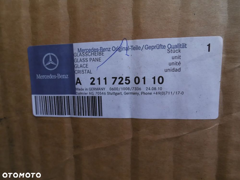 NOWA MERCEDES E KLASA W211 211 SZYBA W DRZWI PRZEDNIA LEWA ZIELONA A2117250110 - 2