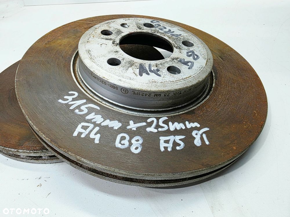 TARCZA TARCZE HAMULCOWE PRZÓD AUDI A4 B8 A5 8T A6 315 MM x 25 MM - 3