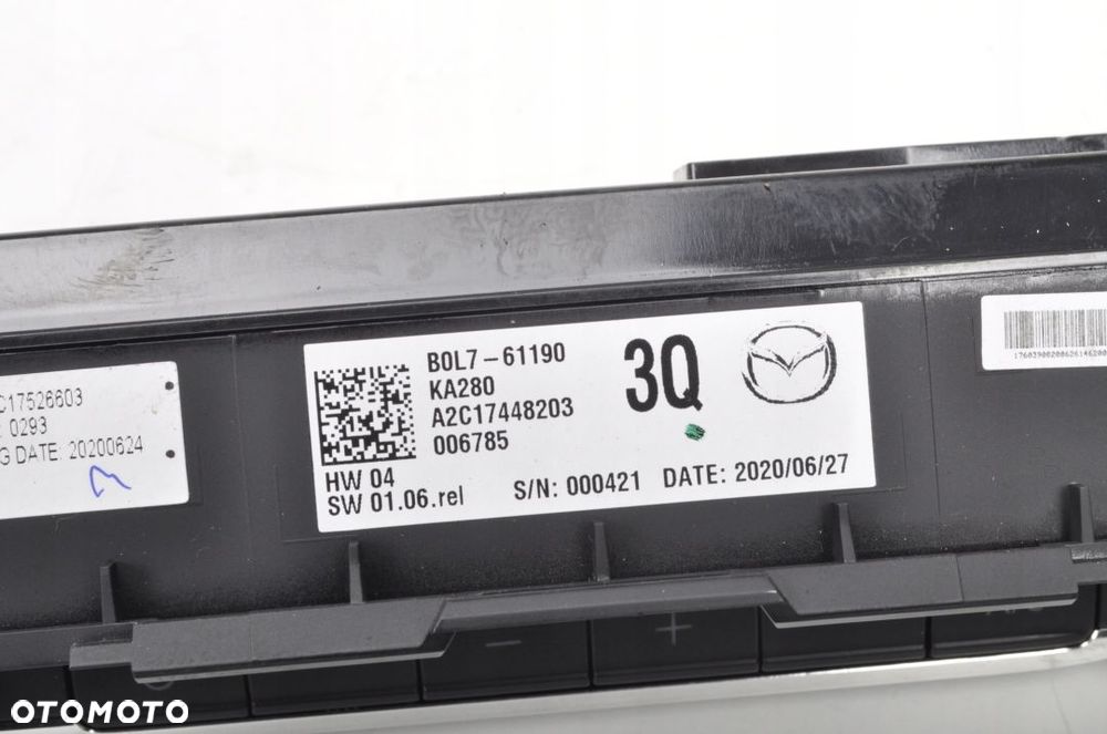 MAZDA CX-30 PANEL KLIMATYZACJI B0L7-61190 21R - 4