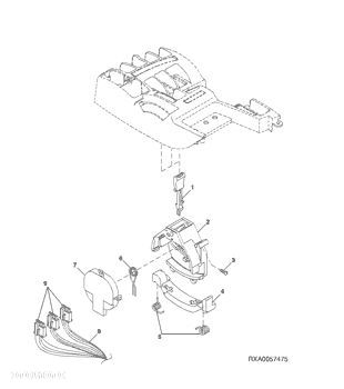 Dźwignia Sterowania Zaworu SCV RE216530 John Deere - 1