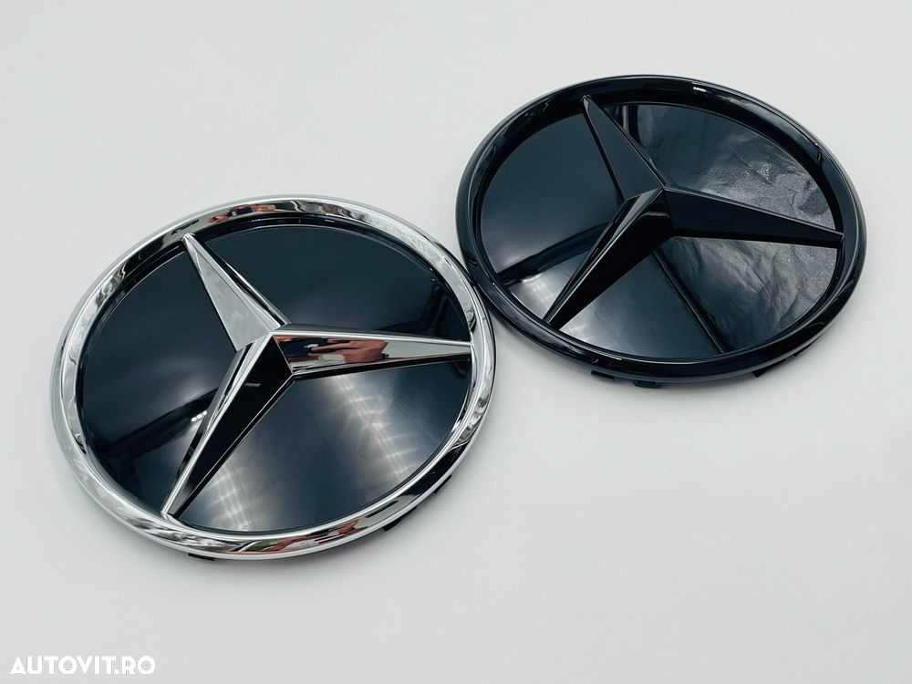 Emblema Compatibila Mercedes grila W205 negru - 4