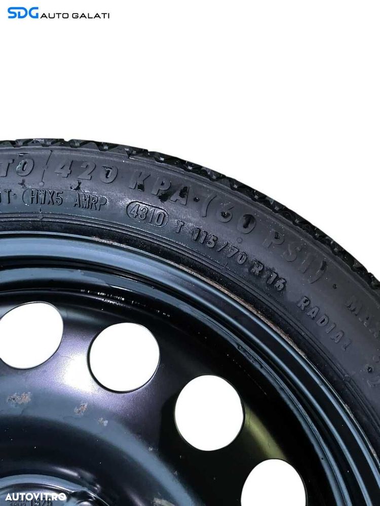 Roata Janta Rezerva Slim T115 70 16 R16 5x110 Opel Astra J 2009 - 2016 Cod 13267272 2160141 [G0041] - 3