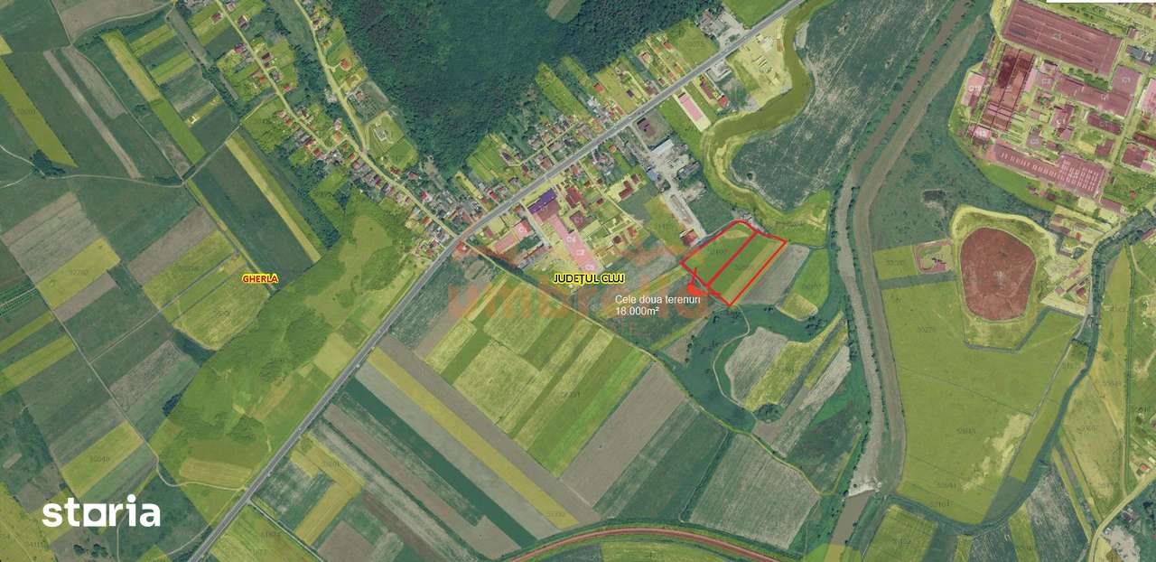 Teren de vanzare 2 parcele total 18.000m²50€ m² Gherla ! - Imagine principală: 2/5