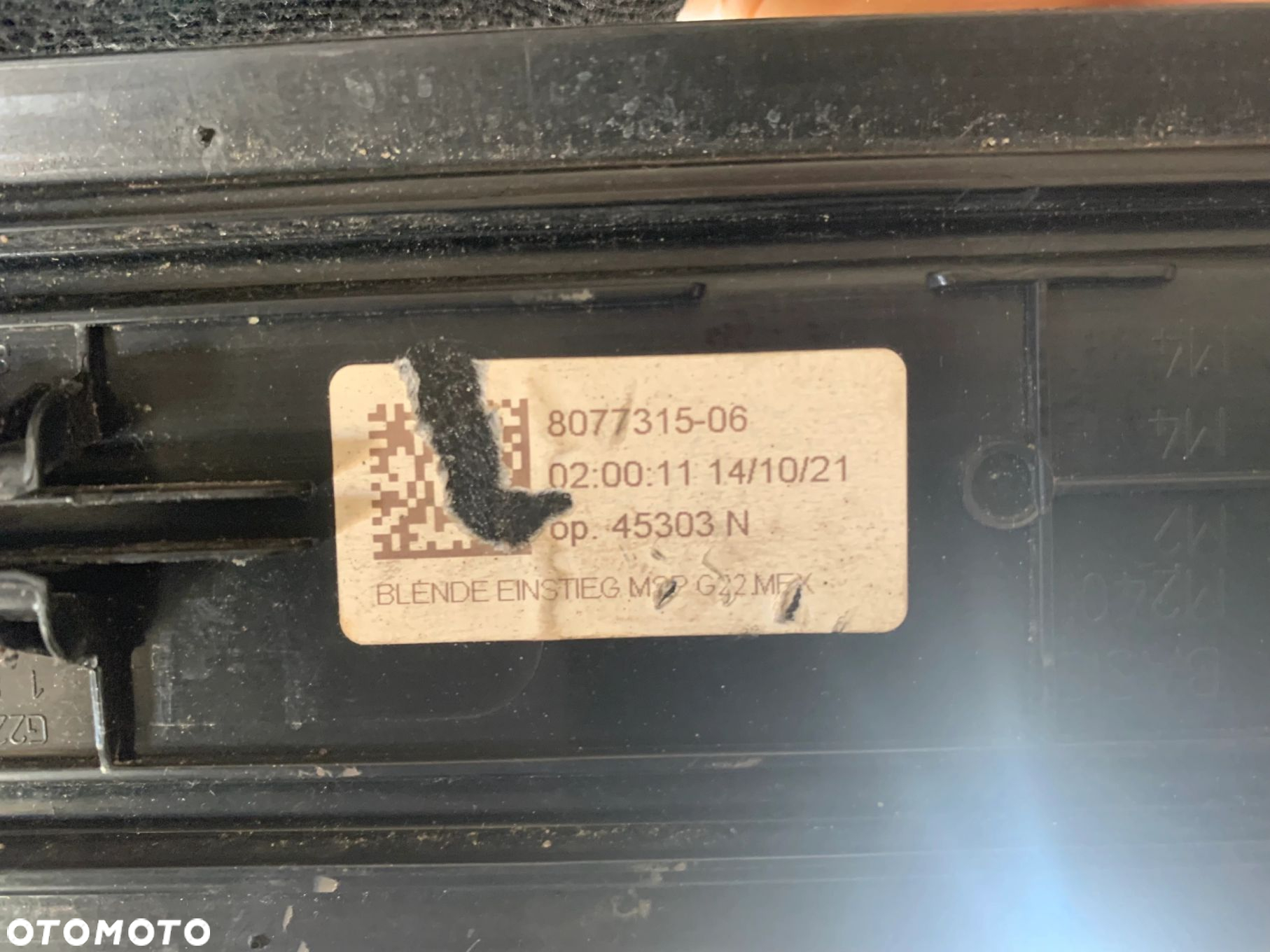 LISTWA NAKŁADKA PROGOWA M-PAKIET BMW 2 G42 4 G22 8077315 - 12
