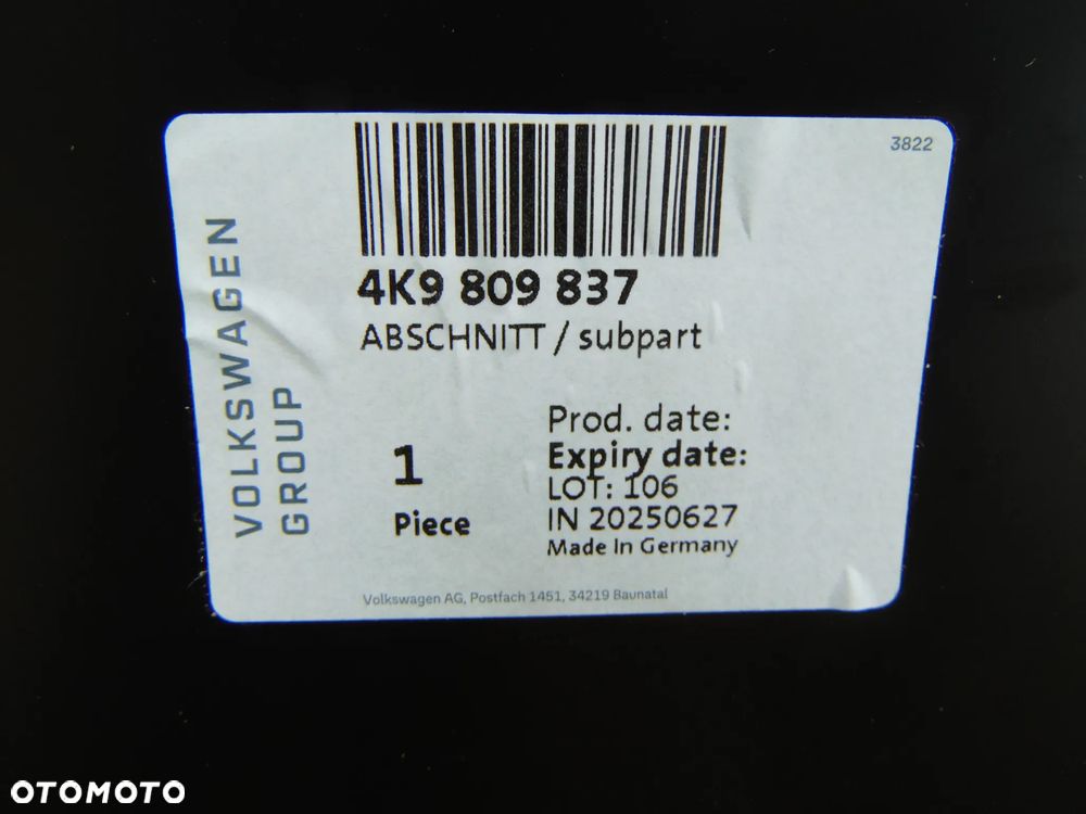 Błotnik Lewy Tył AUDI A6 S6 C8 4K9 AVANT KOMBI 4K9809837 - 4