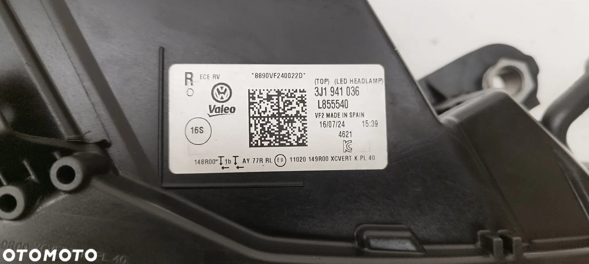 Vw Passat B9 2023- IQ Full Led Matrix Prawa Idealna Oryginał 3J1941036 - 7