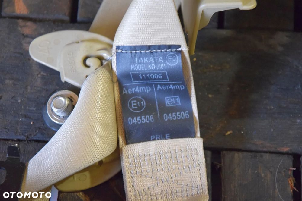 Honda Civic VIII UFO 06-11 Pas bezpieczeństwa napinacz prawy lewy przód BEŻOWY JASNY KREMOWY - 4