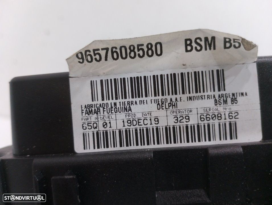 CAIXA RELÉS / FUSÍVEIS PEUGEOT 206 FASTBACK 2003 -9657608580 - 1