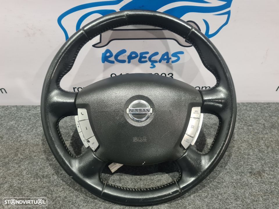 VOLANTE GUIADOR COMPLETO NISSAN PRIMERA III 3 MK3 P12 PELE AIRBAG COMANDOS MULTIFUNÇÕES - 1