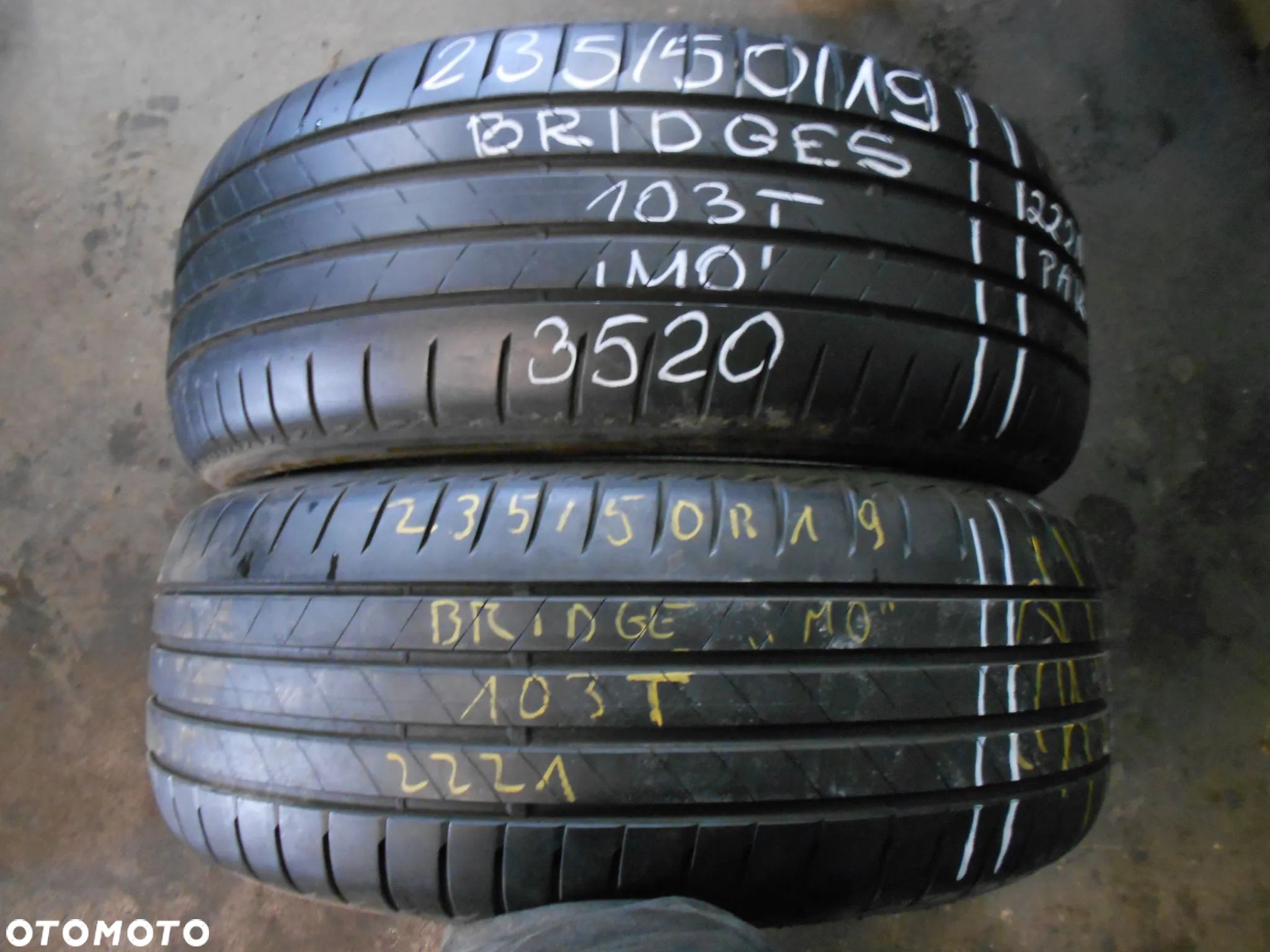 OPONY  235/50R19 BRIDGESTONE TURANZA T005 MO DOT 2221 / 3520 7.4MM - 1