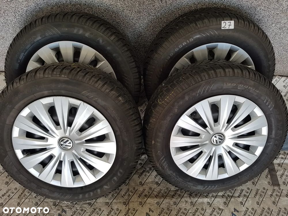KOŁA ZIMOWE KOŁPAKI 195/65R15 VW TOURAN CADDY JETTA SKODA OCTAVIA AUDI  5X112 - 3