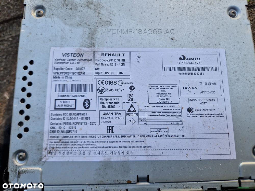 Opel Movano Renault Master III Radio CD 2014 - 3
