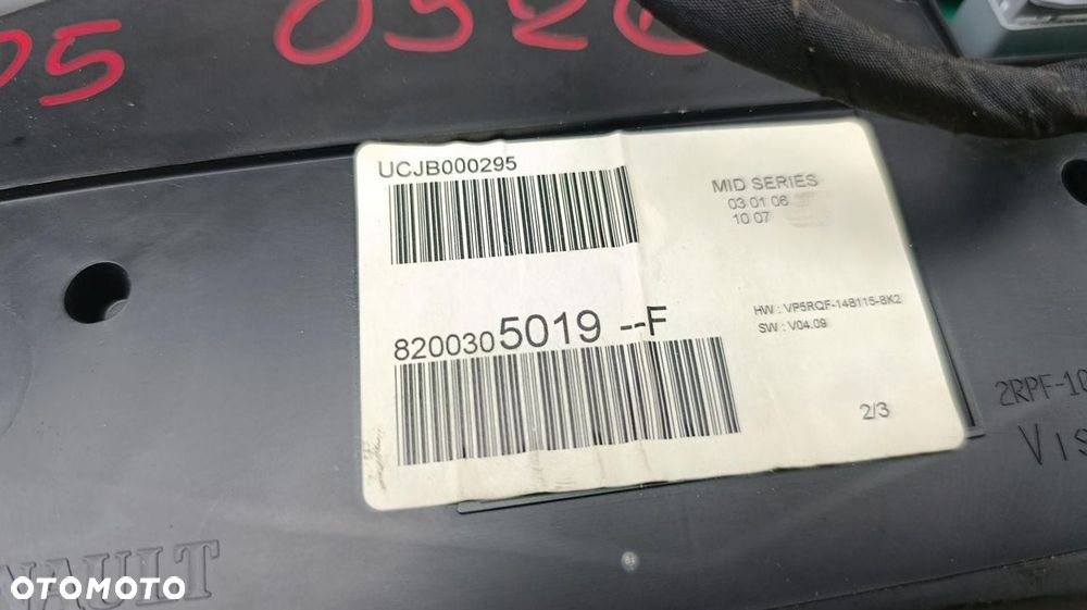 LICZNIK ZEGARY OBROTOMIERZ RENAULT CLIO III 3 1.2B 8200305019-F - 5