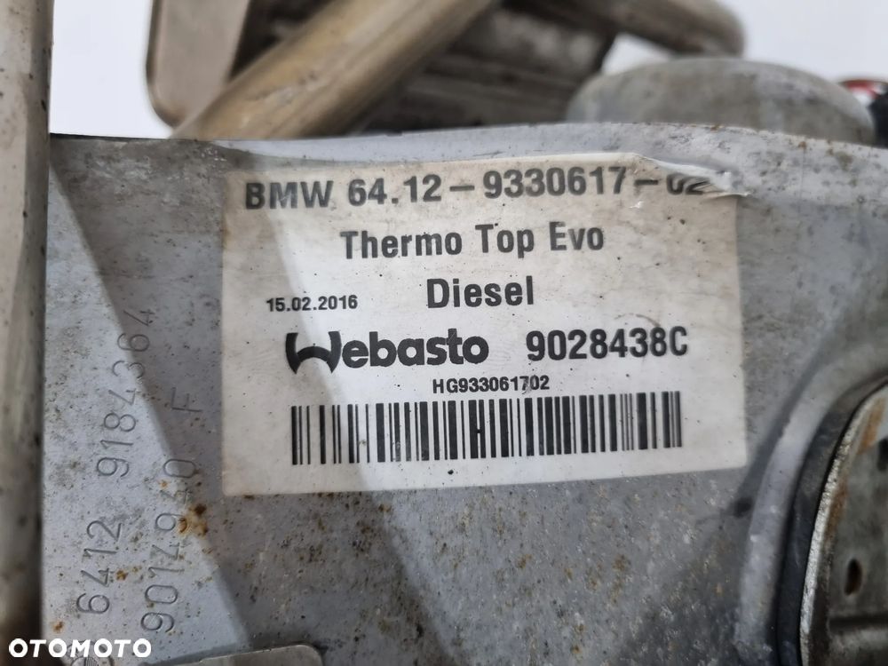 BMW F10 F11 F07 F01 OGRZEWANIE POSTOJOWE WEBASTO DIESEL 9330617 - 6